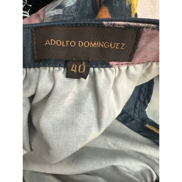Adolfo Dominguez Floral Pleated A Line Midi Skirt Pockets Size 40 US M - Picture 6 of 6